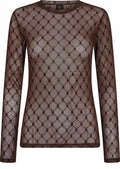 Hype The Detail Bluse - Mesh - Brown