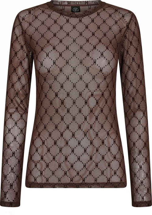 Hype The Detail Bluse - Mesh - Brown