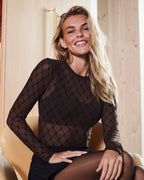 Hype The Detail Bluse - Mesh - Brown