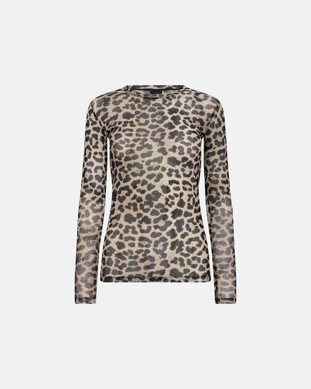 Hype The Detail Bluse - Mesh - Leopard