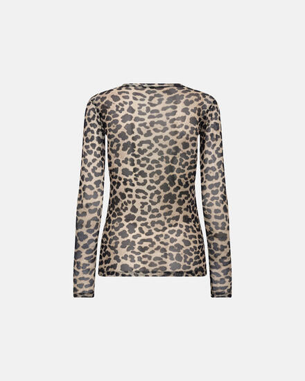 Hype The Detail Bluse - Mesh - Leopard