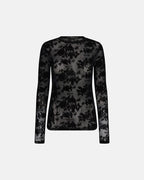 Hype The Detail Bluse - Mesh - Flower - Black