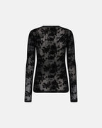 Hype The Detail Bluse - Mesh - Flower - Black