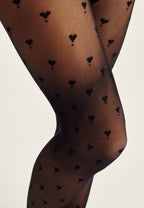 Hype The Detail Strømpebukser - 20 Denier - Hearts - Black