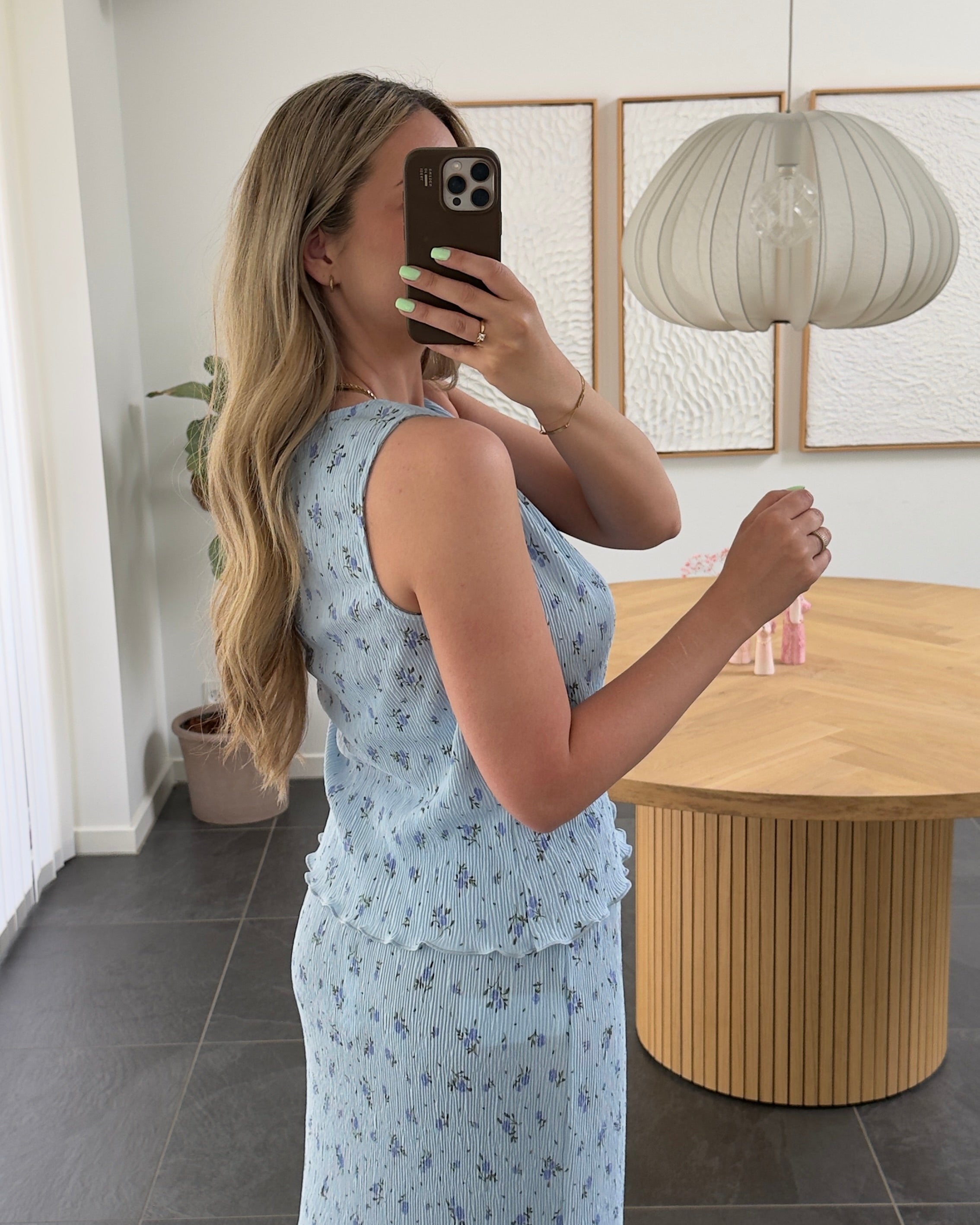 Pieces Top - Flora SL Tank top - Cashmere Blue Flowers
