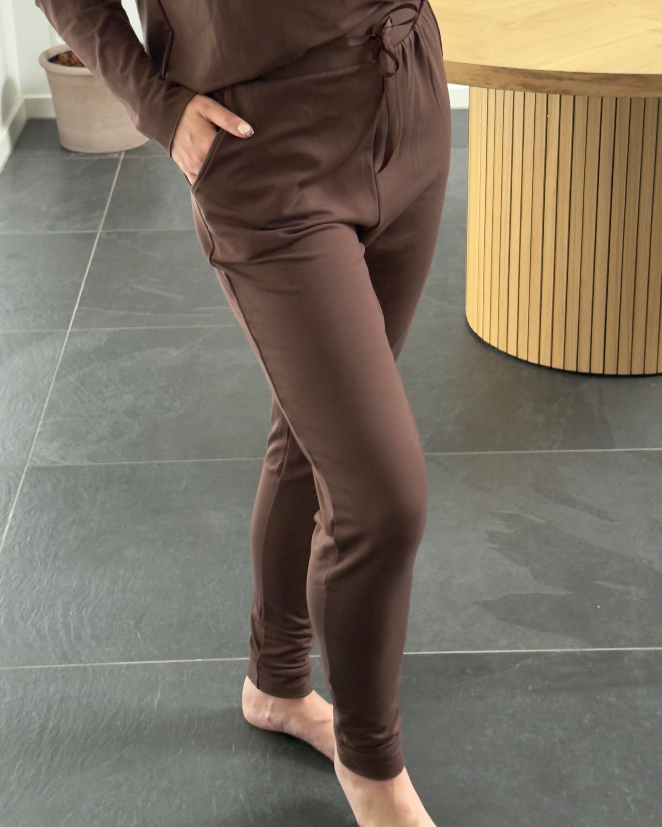 Liberte Bukser - Alma (Fleece) - Brown