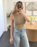 Pieces Top - Lulu 2-Way - Greige