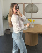Pieces Cardigan - Bonnie - Cloud Dancer