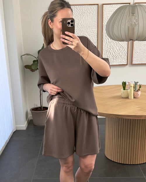 Hype The Detail Shorts - Sweat - Brown
