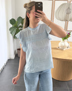 Vero Moda Top - Trine Lace - Cashmere Blue