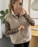 Pieces Vest - Teddy - Creme