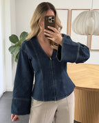 Pieces Bluse - Flora - Blue