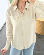 Pieces Skjorte - Pia - Beige