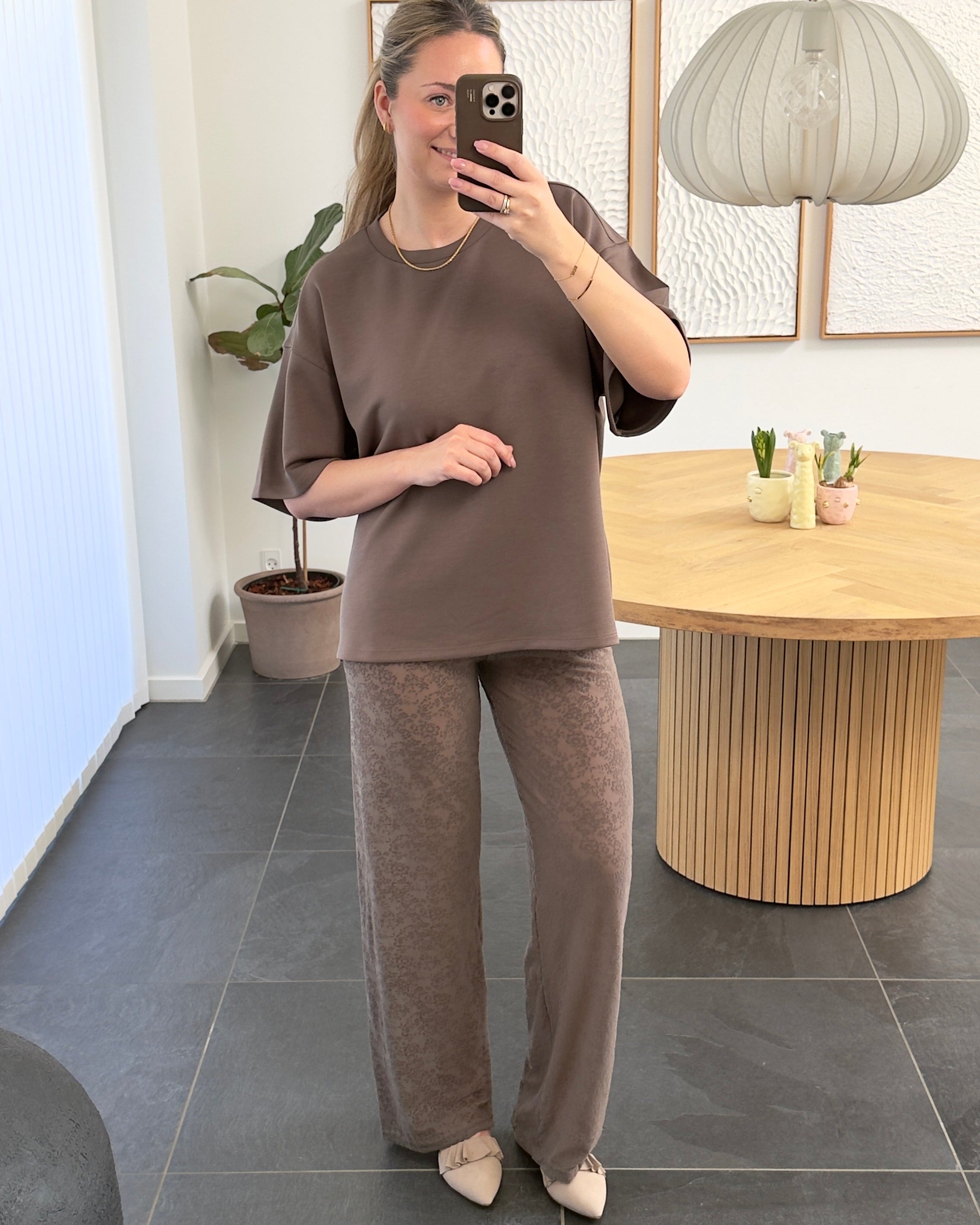 Hype The Detail Bukser - Lace pant - Brown