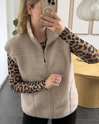 Pieces Vest - Teddy - Creme