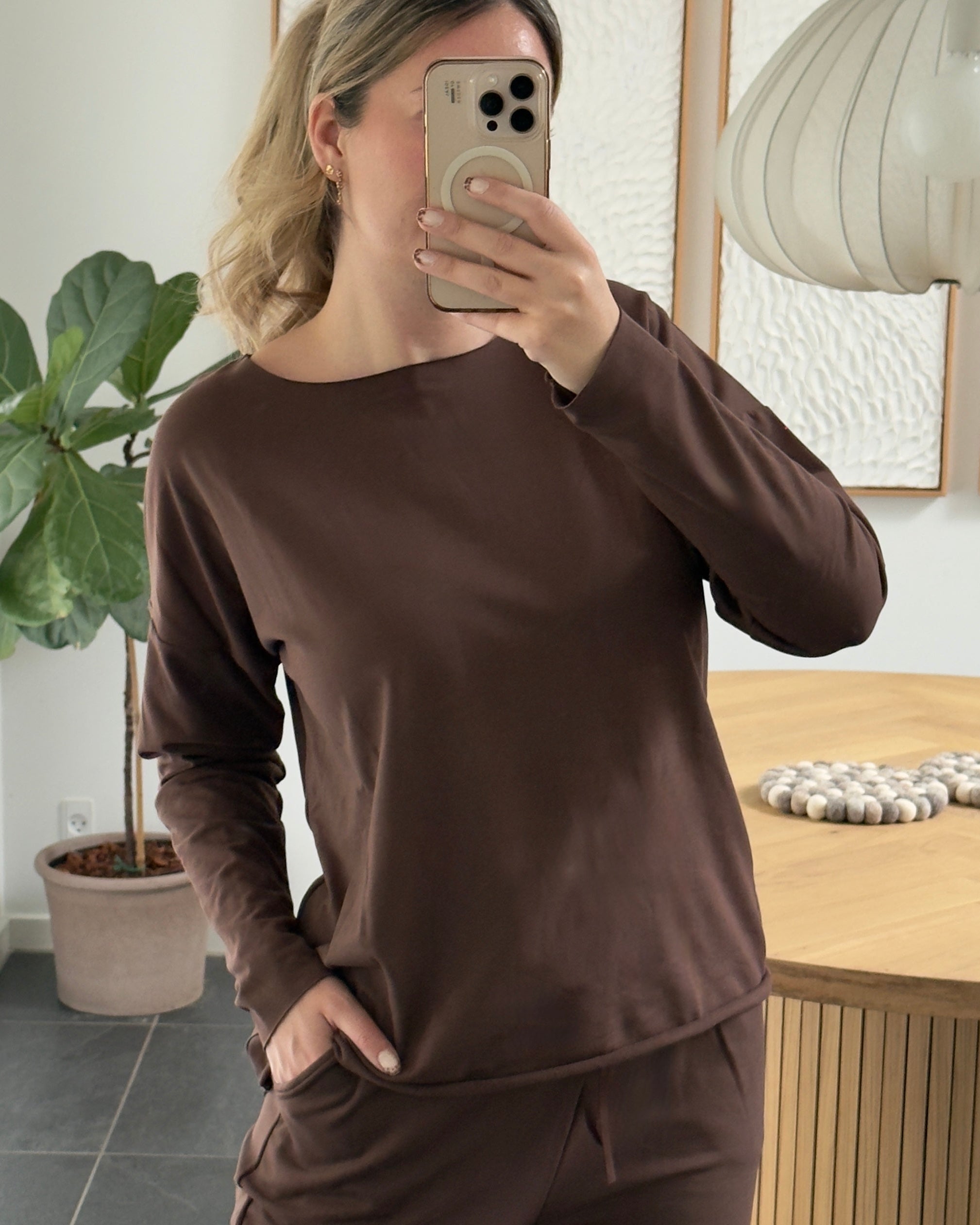 Liberte Bluse - Alma (Fleece) - Brown
