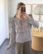 Liberte Bluse - Heather Tie - Brown/Blue