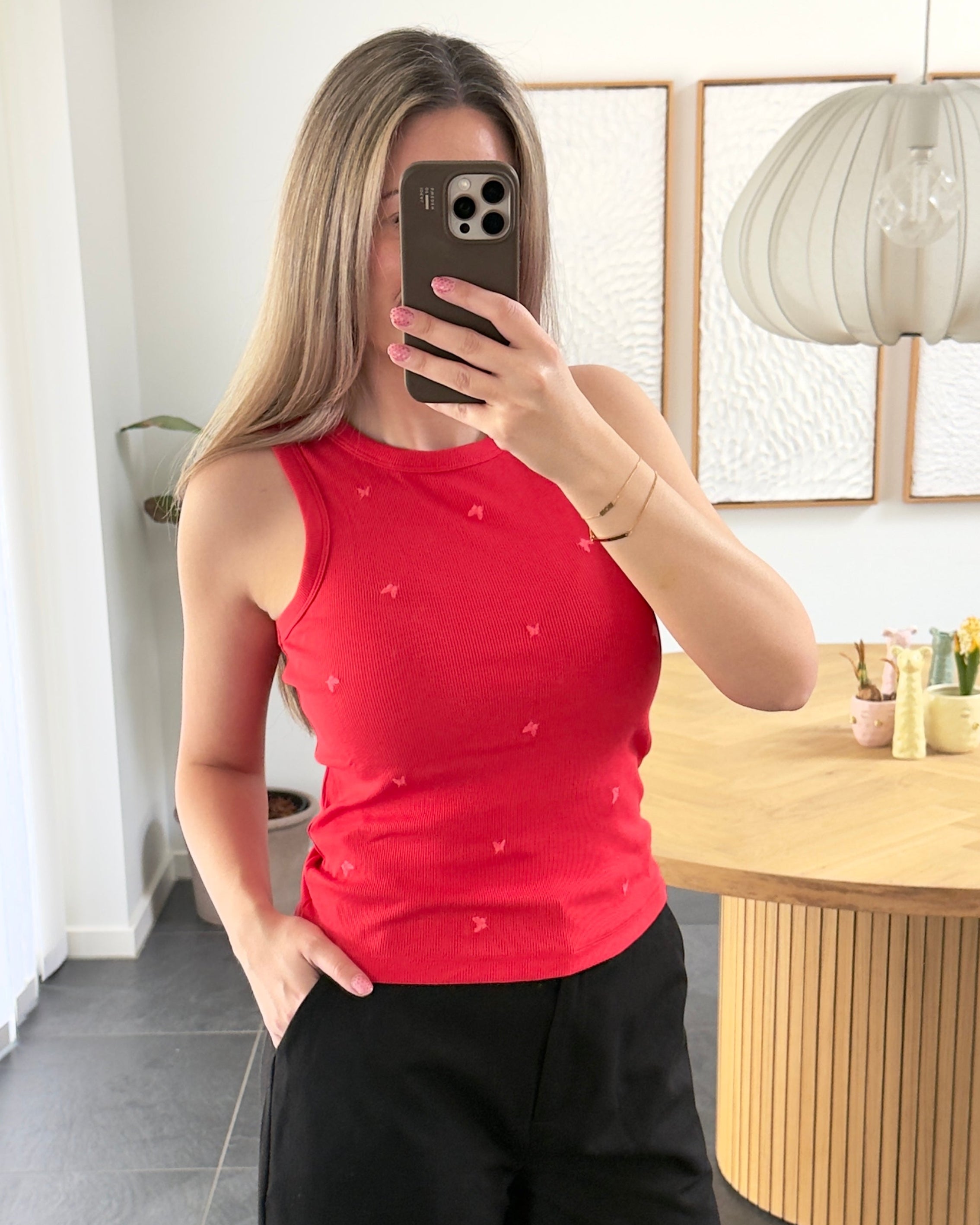 Vero Moda Top - Naja - Poinsettia Butterfly