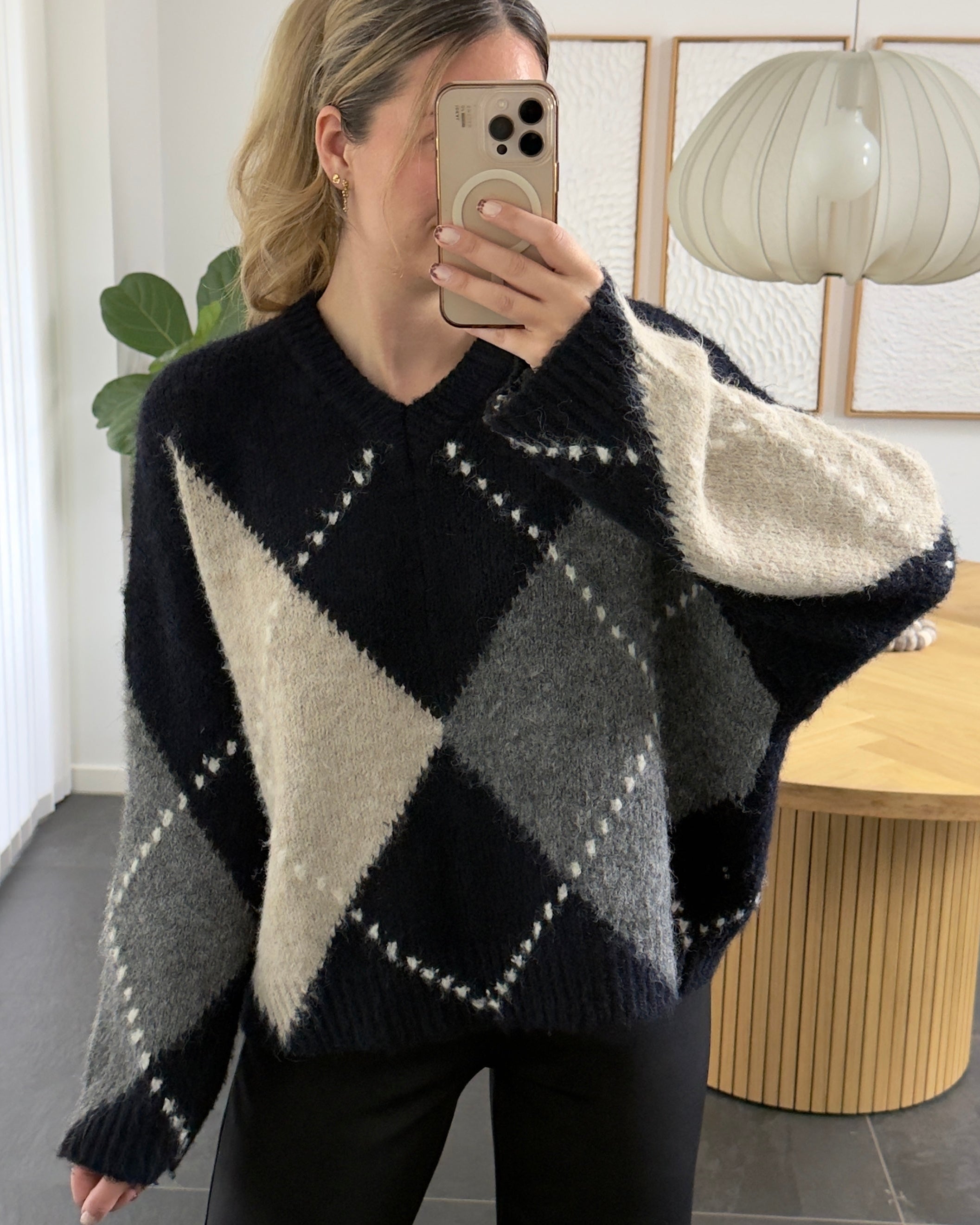 Noella Strik - Lai knit - Navy/Grey