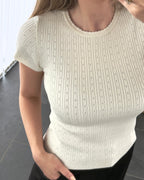 Vero Moda T-shirt - Silje - Creme