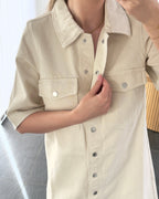 Vero Moda Kjole - Fenja - Denim - Creme