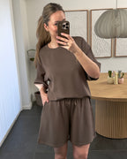 Hype The Detail Shorts - Sweat - Brown