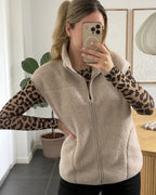 Pieces Vest - Teddy - Creme