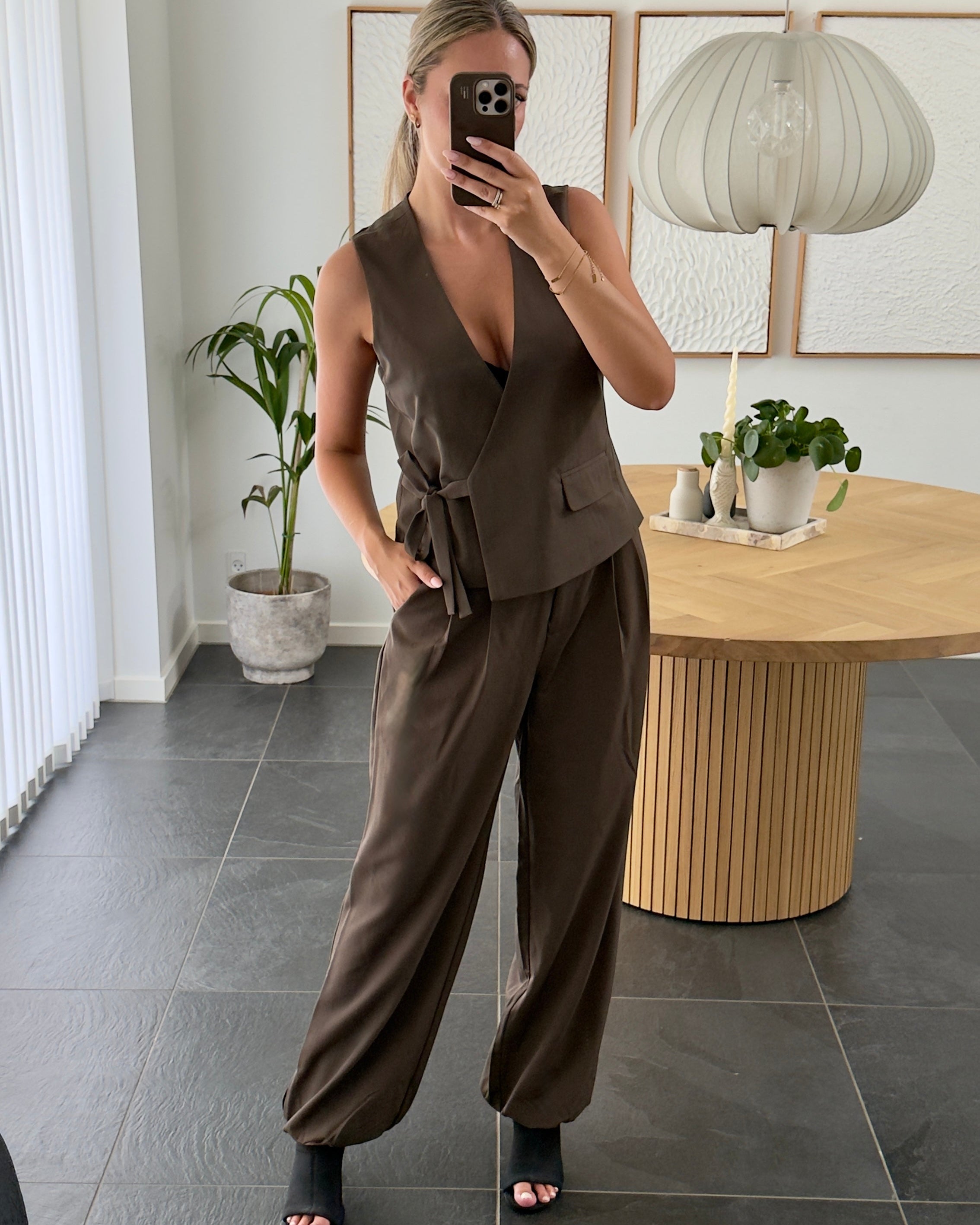 Pieces Vest - Emy Tailored - Turkish Coffee