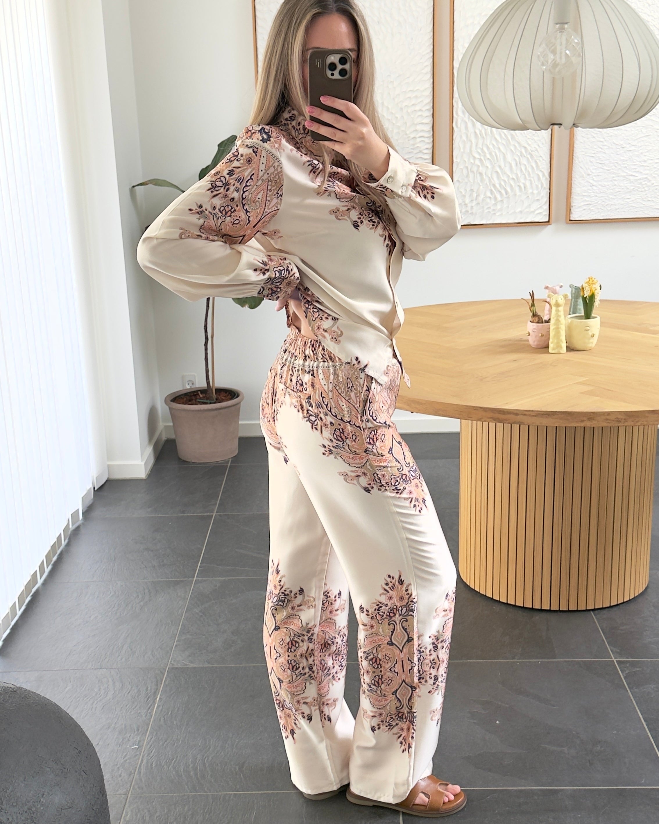 Liberte Bukser - Wennise - Creme Paisley