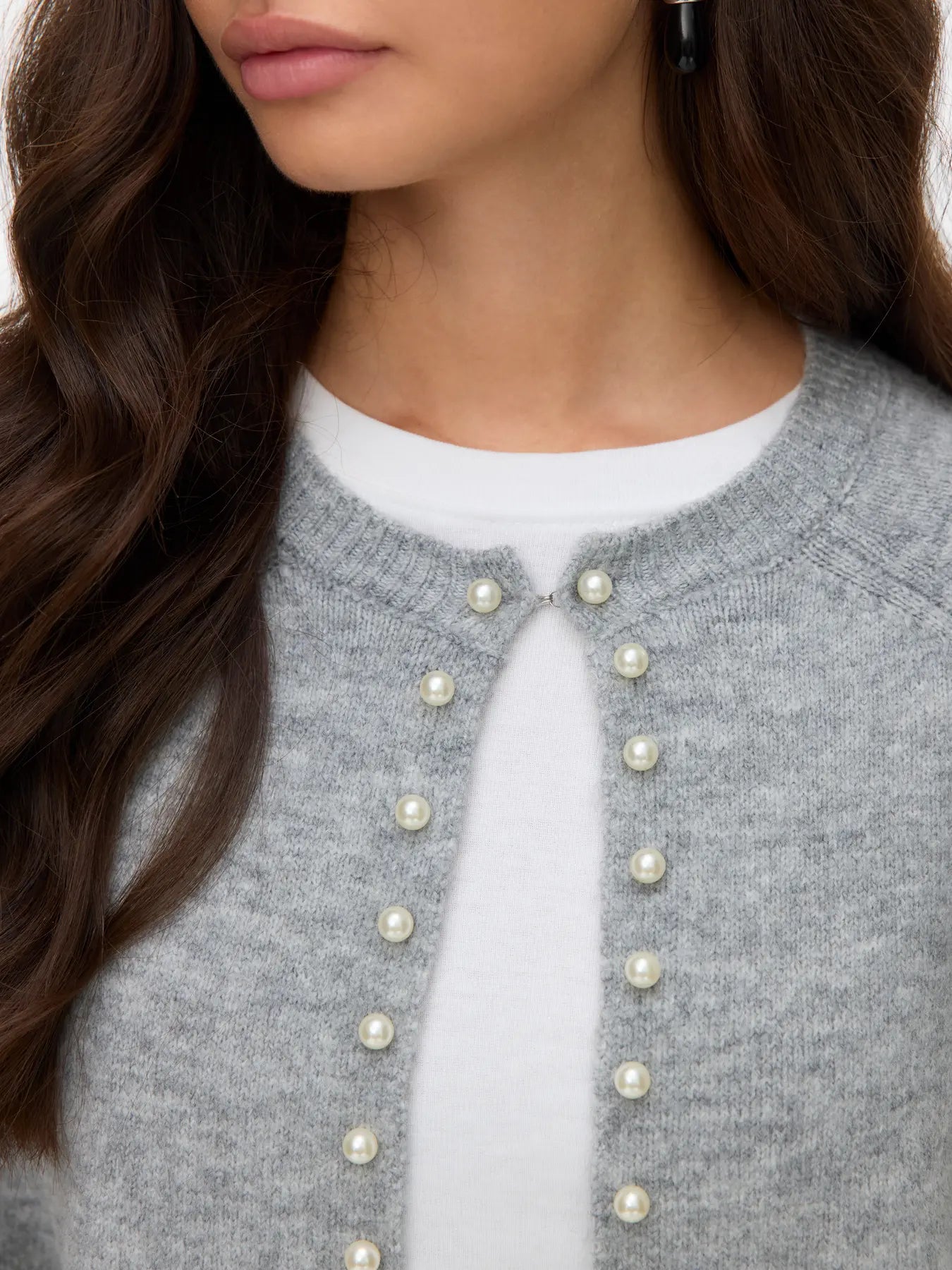 Aware Cardigan - Magalene Pearl - Grey