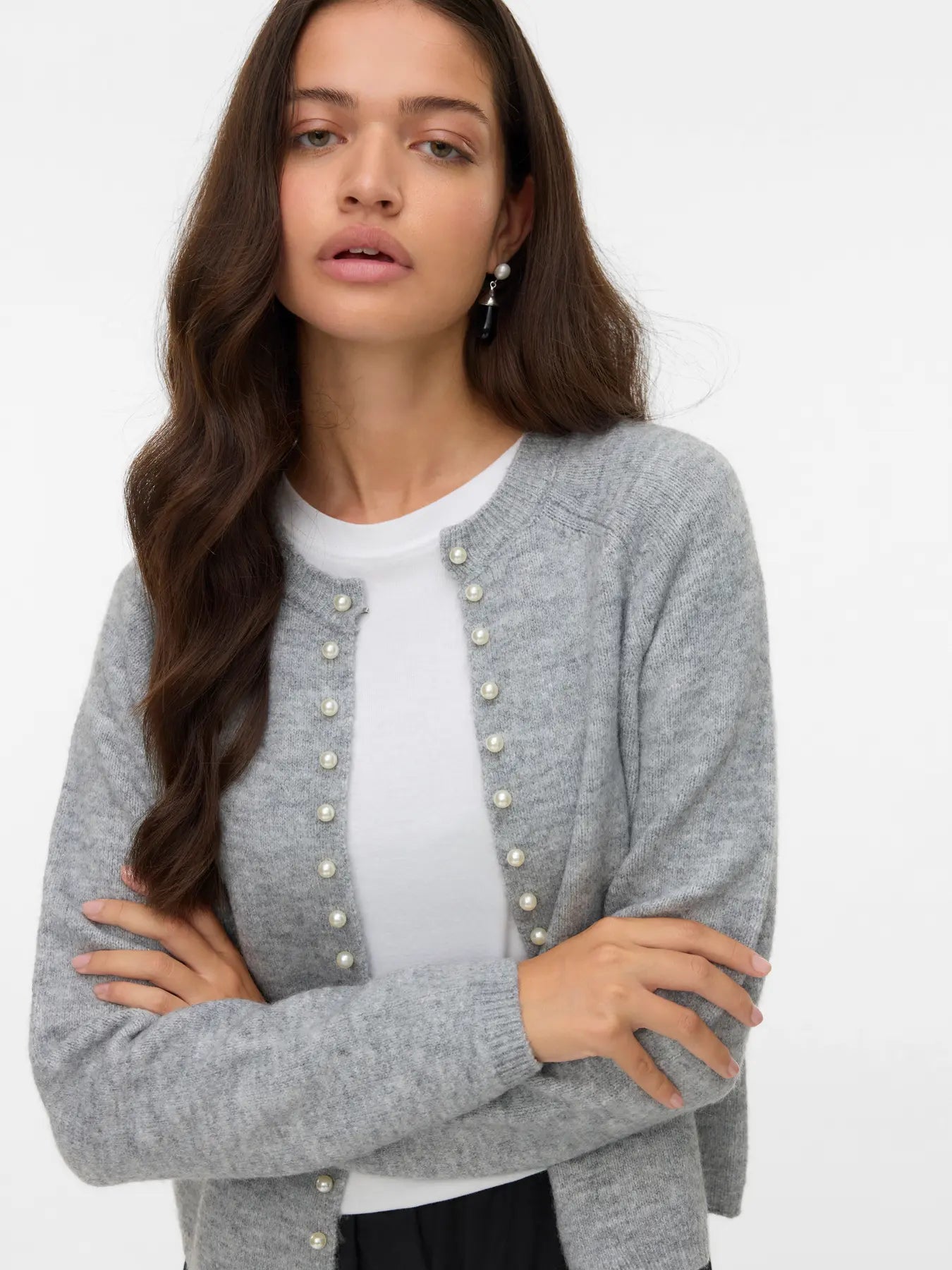 Aware Cardigan - Magalene Pearl - Grey