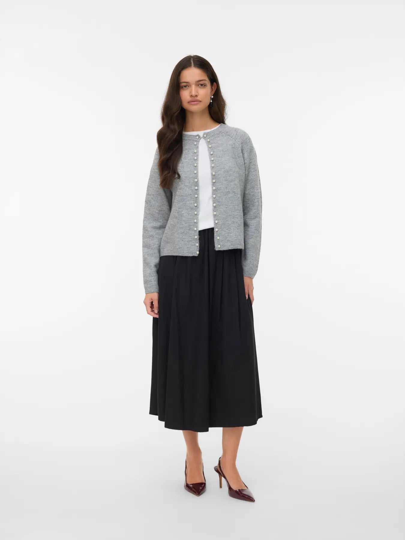 Aware Cardigan - Magalene Pearl - Grey