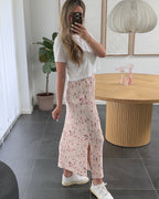 Pieces Nederdel - Flora HW ankel - Petal Pink Flowers