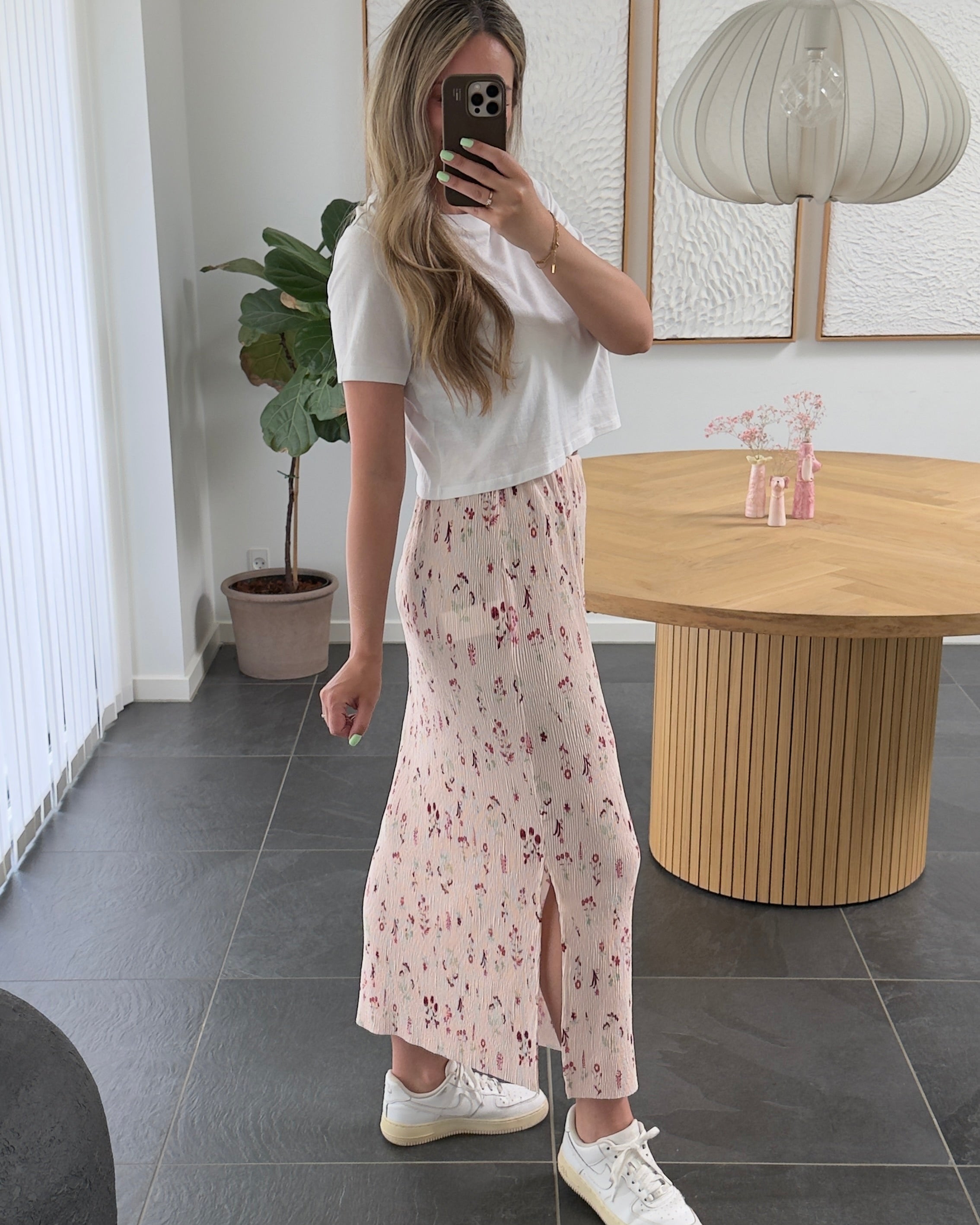 Pieces Nederdel - Flora HW ankel - Petal Pink Flowers