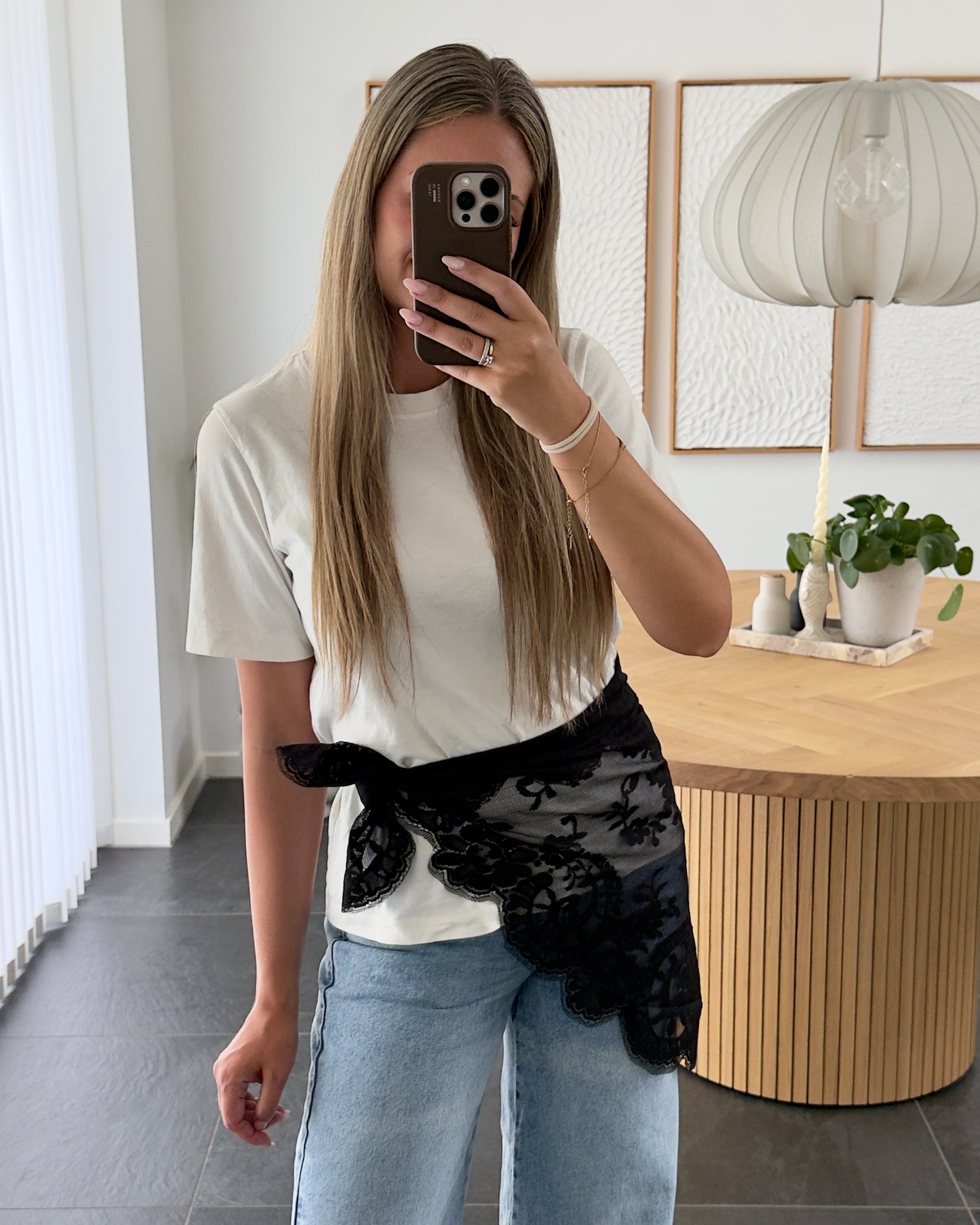 Pieces Tørklæde - Anni Hip - Black