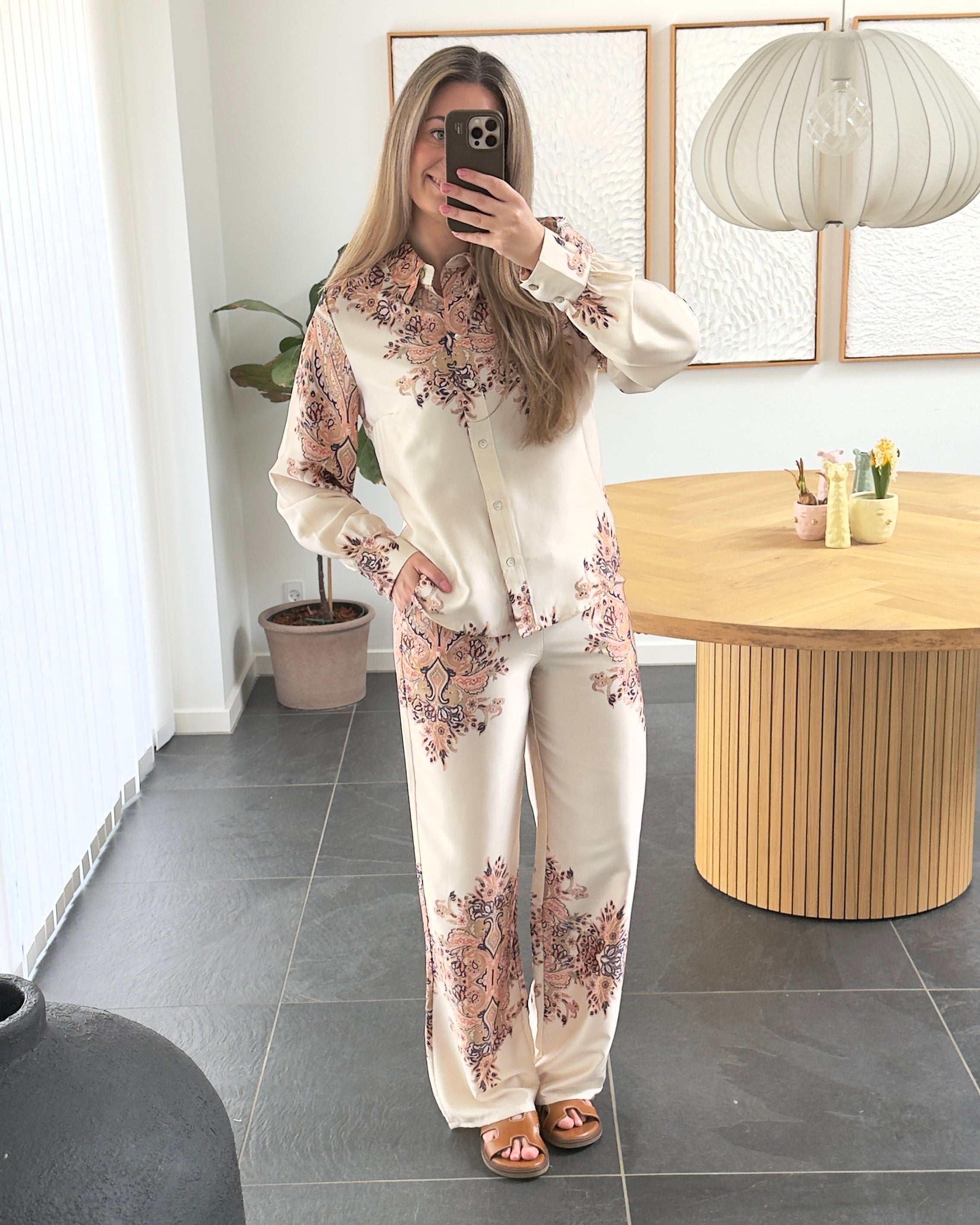 Liberte Bukser - Wennise - Creme Paisley