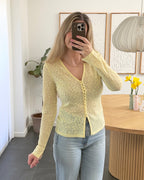 Pieces Cardigan - Baisy - French Vanilla