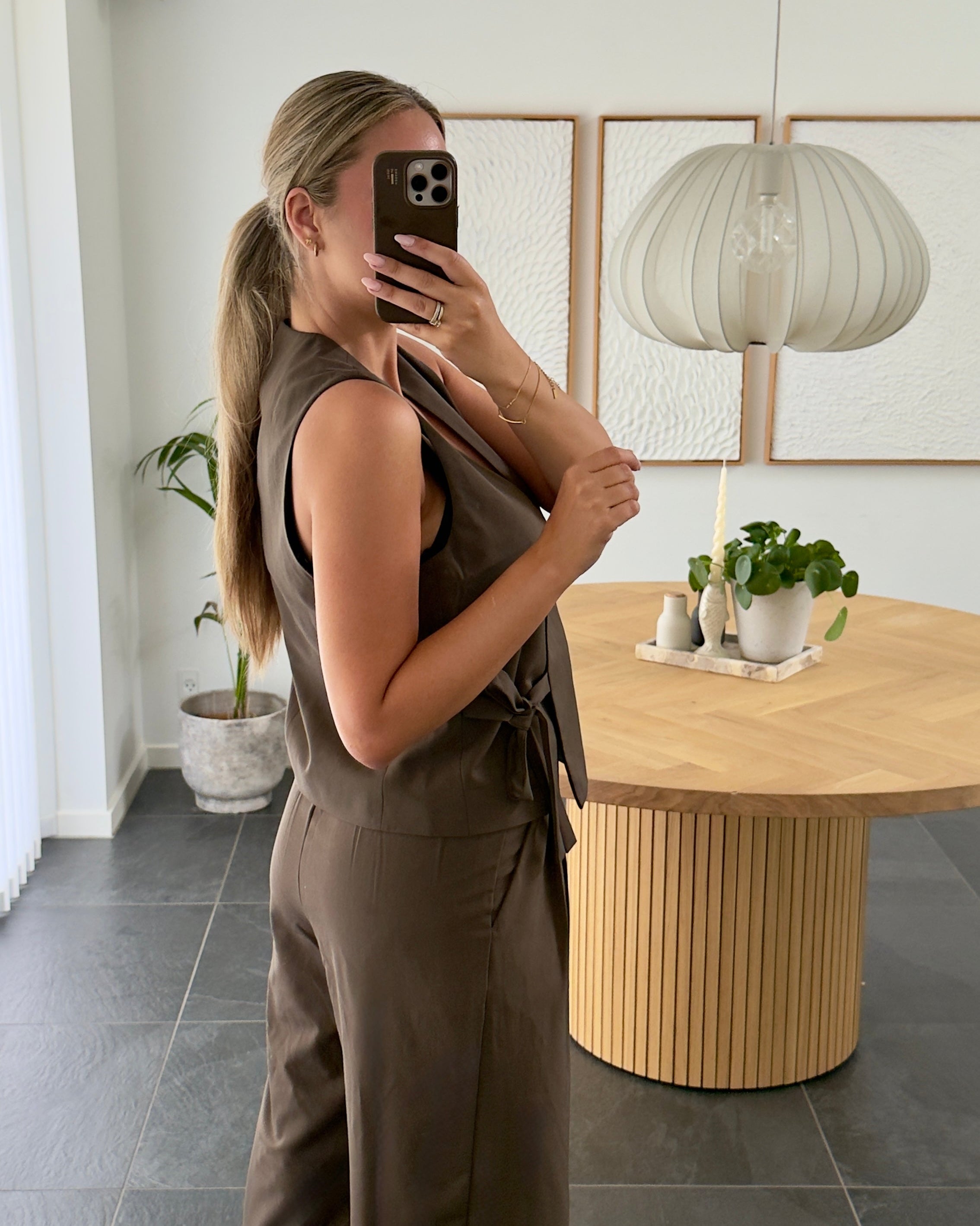 Pieces Vest - Emy Tailored - Turkish Coffee
