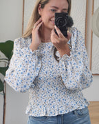 Sisters Point Bluse - Nix-o.ls5 - Blue/Flowers