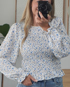 Sisters Point Bluse - Nix-o.ls5 - Blue/Flowers