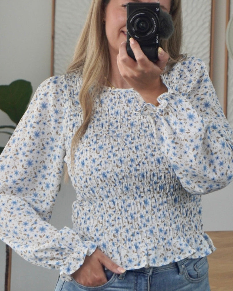 Sisters Point Bluse - Nix-o.ls5 - Blue/Flowers