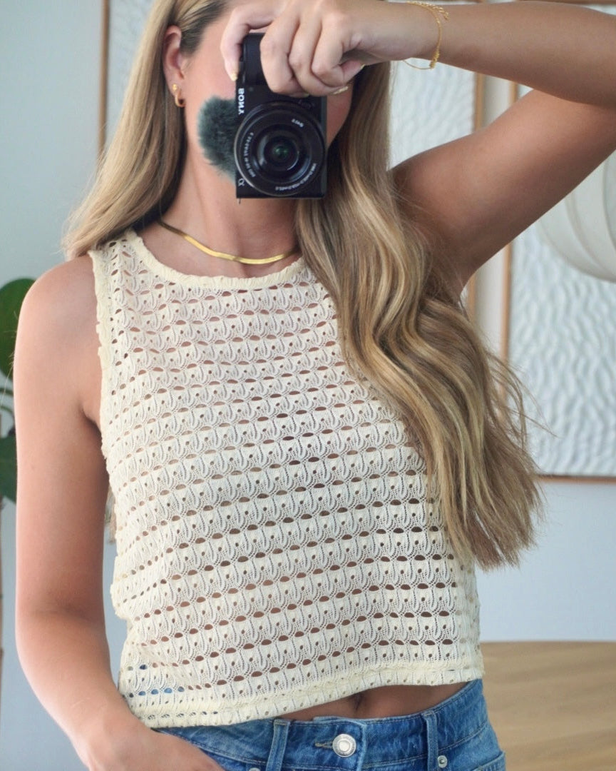 Pieces Top - Avinna - Beige