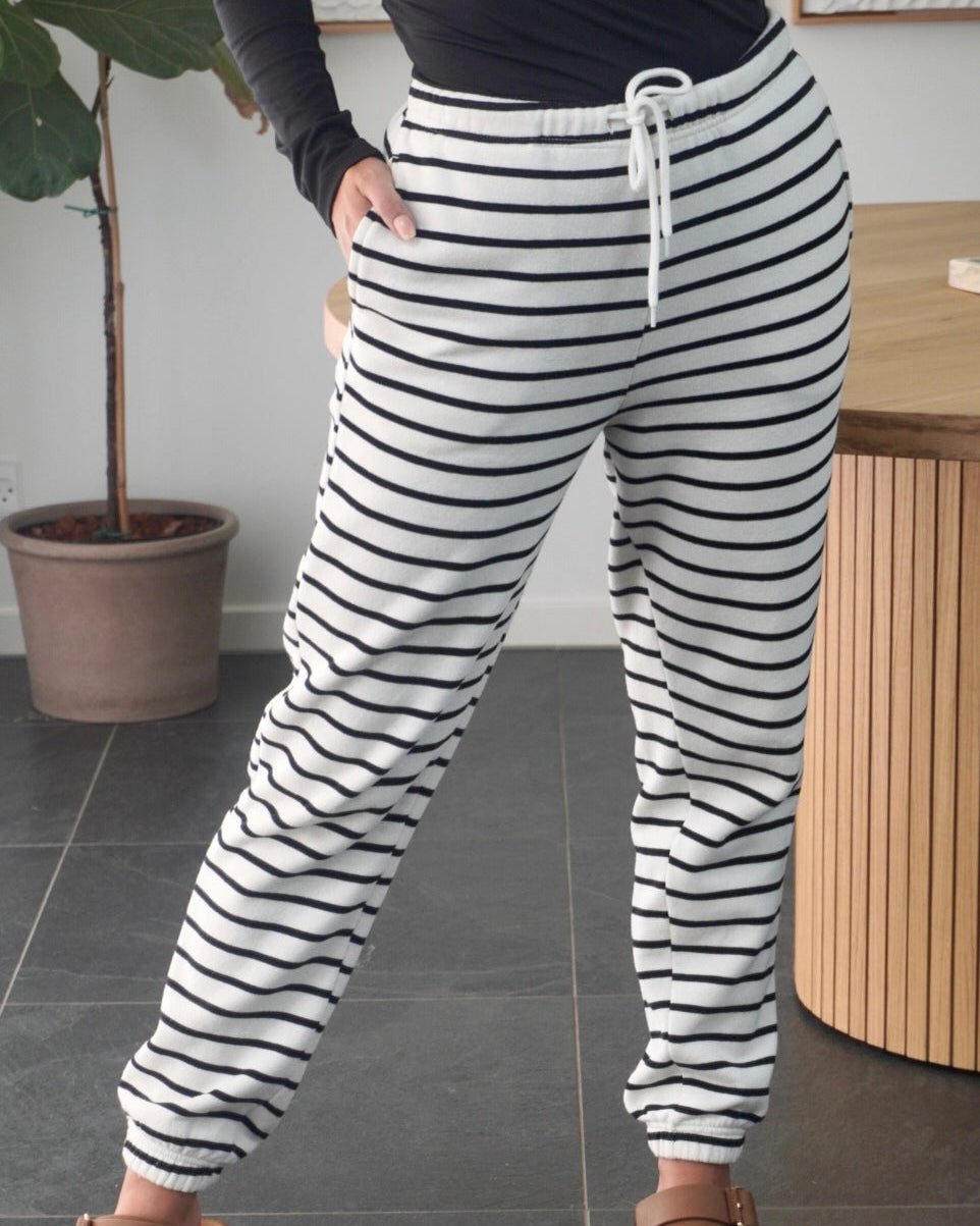 Pieces Bukser - Chilli - Black/White