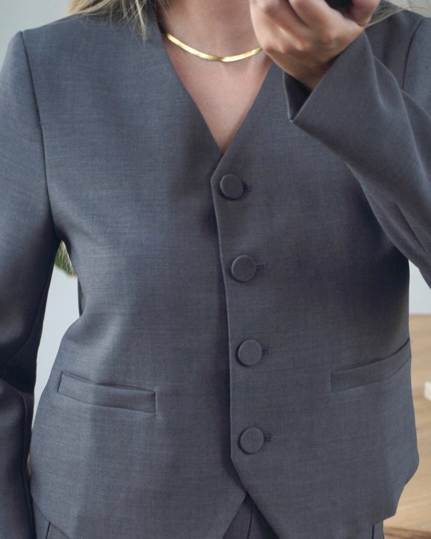 Sisters Point Blazer - Nope-bl - Grey