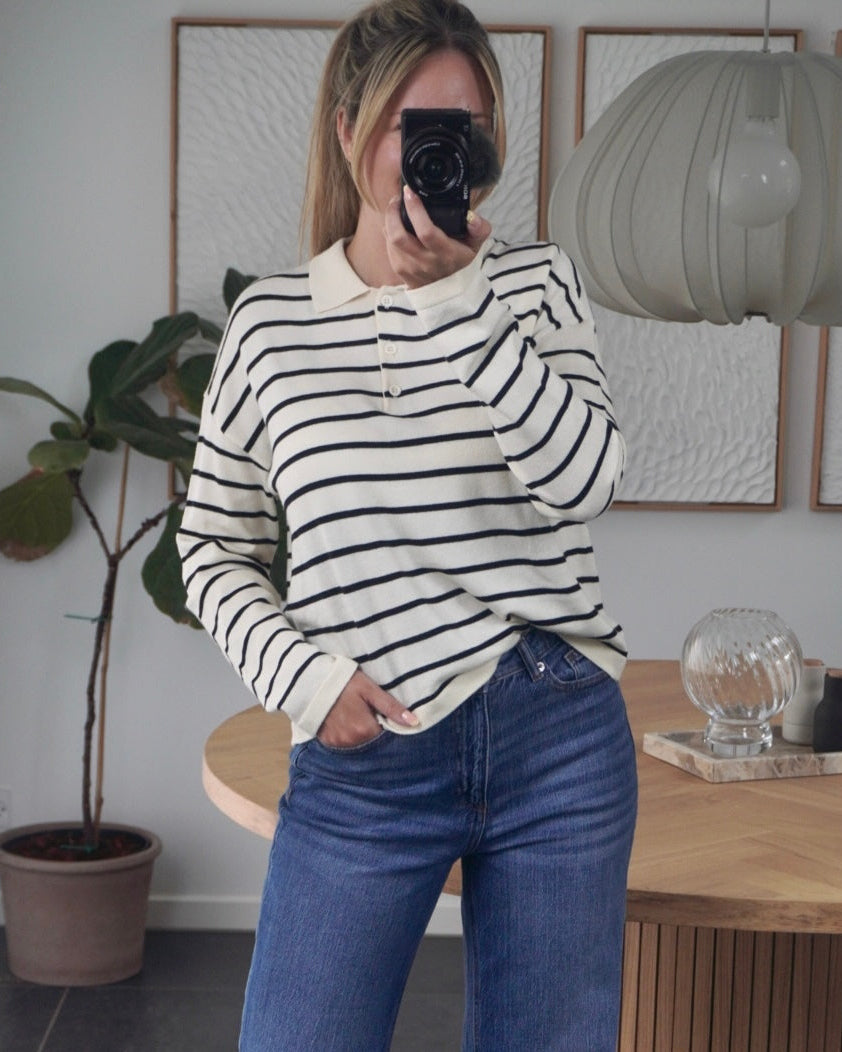 Vero Moda Strik - Barki - Creme/Black