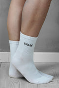 Pieces Strømper - Molly - Calm-Logo - White