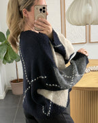 Noella Strik - Lai knit - Navy/Grey