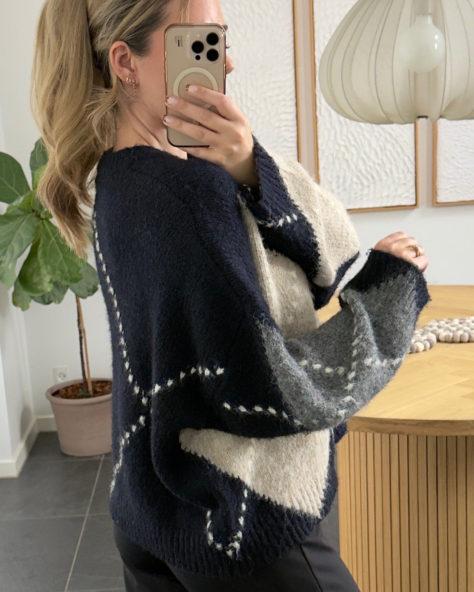 Noella Strik - Lai knit - Navy/Grey