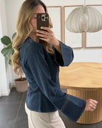 Pieces Bluse - Flora - Blue