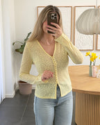 Pieces Cardigan - Baisy - French Vanilla